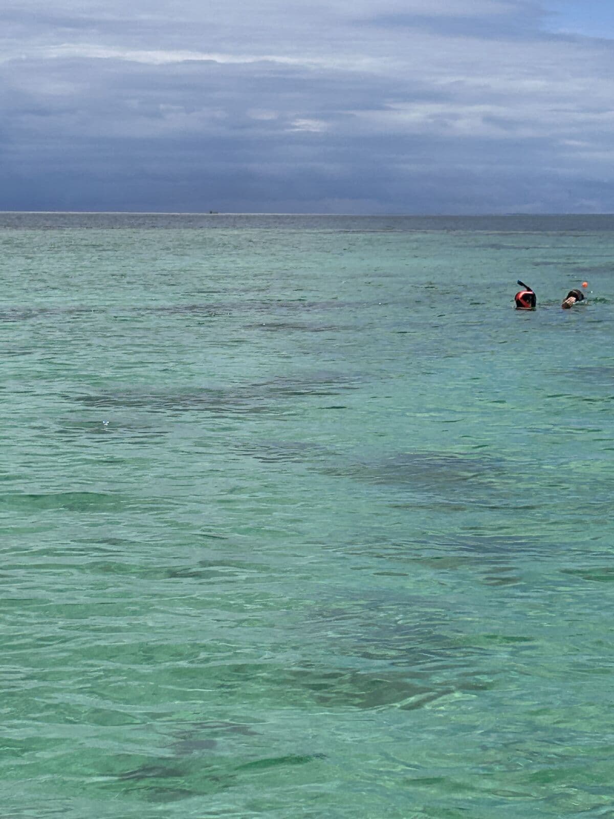 Snorkelers in the marine park waters off Cayo Zapatilla